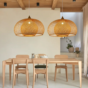 Wholesale Natural Bamboo Lampshade Eco-Friendly Woven Pendant <b>Light</b> Soft Glow Ceiling Lamp <b>Cover</b> for Home Decor Made in Vietnam - Product Image 4