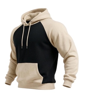 Sudadera con capucha de forro polar para hombre, manga regular, color liso, con bolsillo Kanjia en contraste, venta al por mayor, multicolor, tallas grandes - Product Image 1