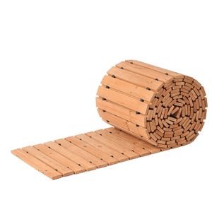 Passerella da Giardino in Legno di Cedro Antiscivolo, Lunga 24 Piedi e Larga 17 Pollici, con Filo Metallico, per Esterni, Arredamento Esterno Stagionale - Product Image 1