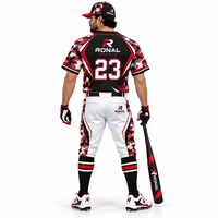 Ensemble de maillots de football sublimés pour hommes Ronal Sports, imprimé camouflage, respirant, coupe athlétique, blanc, noir, rouge, uniformes