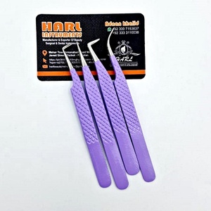 Pinzas de extensión de pestañas con aislamiento de ángulo de 90 grados, punta de volumen puntiaguda, Punta lisa de acero inoxidable, agarre perfecto - Product Image 6