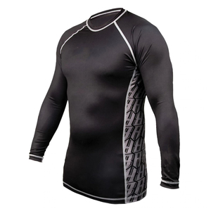 Vêtements de sport respirants pour hommes, t-shirts de compression, vente chaude, légers, avec logo personnalisé, rashguard - Product Image 2