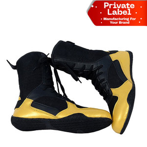 Zapatos de Boxeo de Microfibra Resistentes al Desgaste, Calzado de Entrenamiento Profesional, Suela de Goma Antideslizante, Zapatos de Boxeo de Alto Rendimiento para Ring - Product Image 1
