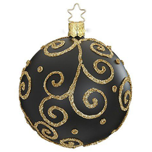 Bolas de Navidad Sublimables en Blanco, Nuevas y Populares, con Acabado Negro y Dorado, Diseño Increíble, Forma Redonda Especial - Product Image 1