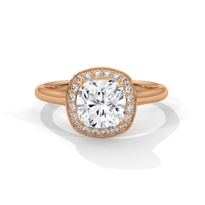 Anillo de Diamantes Cultivados en Laboratorio de Oro de 14K, Anillo de Compromiso de Oro Sólido de 18K para Mujer, Estilo Clásico, Certificado IGI, Anillo de Compromiso, Aniversario - Product Image 3
