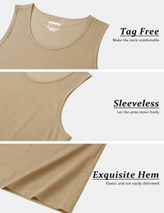Camiseta sin mangas para hombre, para gimnasio, entrenamiento, correr, informal, de algodón, que absorbe la humedad, camiseta deportiva, camiseta corta, camiseta sin mangas de verano - Product Image 4