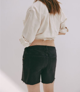 Shorts en jean vintage décontractés pour femmes, taille haute, coupe droite, respirants, écologiques, personnalisables, service OEM/ODM - Product Image 6