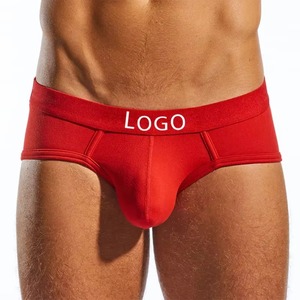 <b>Customized</b> Men Cotton <b>Boxer</b> Briefs Mid-Rise Solid Navy Breathable Knitted Underwear Waist Logo Adult Size - Product Image 6