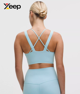 Soutien-gorge de sport pour femme XEEP de haute qualité XC-SB-99, uni, simple, respirant, bretelles réglables, coussinets amovibles, maintien élevé, séchage rapide - Product Image 2