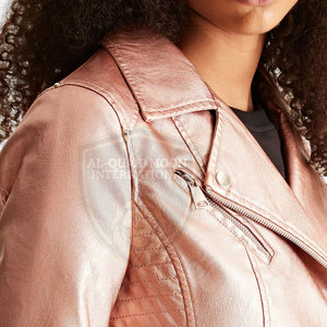 Veste en cuir pour femme avec fermeture éclair intégrale, veste en cuir décontractée pour femme, veste en cuir pour femme de qualité supérieure - Product Image 6