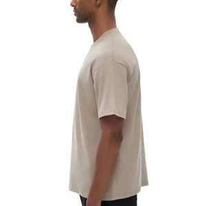 เสื้อยืดคอกลมแขนสั้นทรงโอเวอร์ไซส์ผ้าฝ้าย 100% ล้างสีแบบแอซิดวอช พิมพ์โลโก้ด้านหน้าและด้านหลัง สำหรับผู้ชาย - Product Image 5