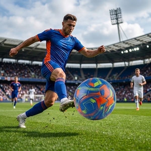 Ballon de football blanc et noir à motif hexagonal, ballon d'entraînement durable, 0,4-0,45 kg, emballage standard - Product Image 3
