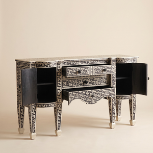 Aparador y Buffet de Diseño Minimalista con Incrustaciones de Hueso Indio, Apariencia Antigua, para Oficina en Casa, con Color Personalizado - Product Image 5