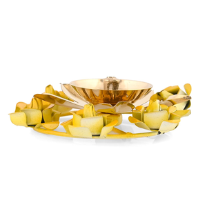 Lampe à huile traditionnelle en laiton artisanal en forme de fleur de lotus, Deepak, pour la décoration de la maison pendant Diwali, décoration Pooja, cadeau de mariage - Product Image 3