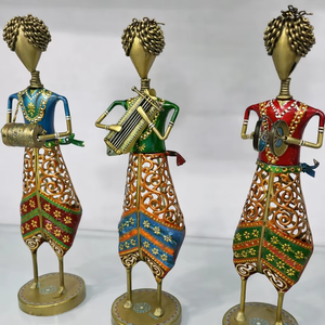 Figurines Art Déco Métalliques Traditionnelles - Décoration Amovible pour Salon de Retraite - Product Image 1