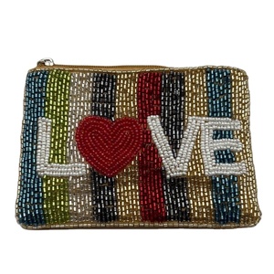 Último diseño artesanal personalizado para un monedero elegante, moderno y con estilo, con diseño de corazón con cuentas y bordado a mano. - Product Image 5
