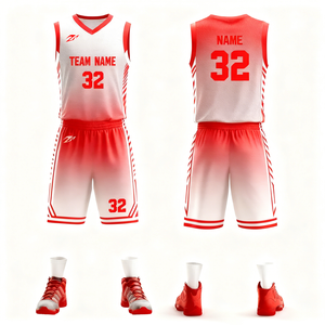 Uniforme de Baloncesto Personalizado Rosa Camuflaje Rojo y Blanco 2026, Jersey 2025, Sublimación Completa, Conjunto Deportivo Profesional HD - Product Image 3