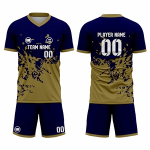 Stylish Custom Football Uniform Set Jersey <b>Shorts</b> Half Breathable Lightweight Moisture Wicking Sportswear OEM ODM Factory - Product Image 1