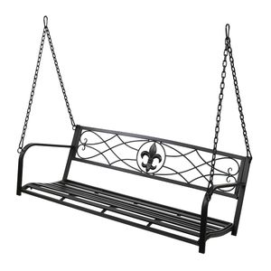 Sedia a Dondolo da Giardino in Metallo Resistente, Panca Oscillante in Acciaio Resistente alle Intemperie per Uso Esterno - Product Image 1