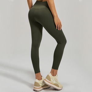 Leggings de Yoga de Cintura Alta hasta el Tobillo, Color Morado Sólido, Pantalones Elásticos sin Costuras para Mujer, Ropa Deportiva para Gimnasio - Product Image 3