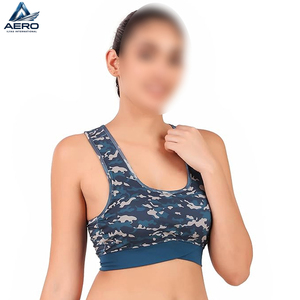 2026 Activewear Moisture-Wicking High Stretch Graphic Print Workout Gym Fitness Wear Elastic Band Cross-Band Hem Women <b>Bra</b> - Product Image 4