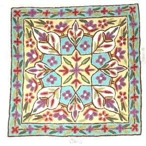 ปลอกหมอนปักลายสไตล์วินเทจแบบแคชเมียร์ ขนาด 16x16 นิ้ว ทำมือจากผ้าฝ้าย ปลอกหมอนตกแต่งบ้านแบบยั่งยืน - Product Image 1
