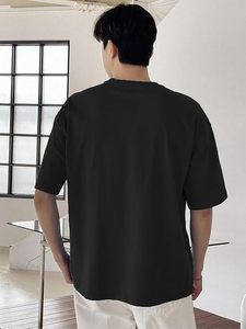 T-shirt Homme Oversize Décontracté à Épaules Tombantes en Coton Écologique 100% de Haute Qualité, Séchage Rapide, Coupe Ample et Épaisse - Product Image 5