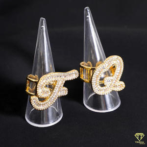 Moissanite Luxury 18K <b>Gold</b> Plated <b>Cocktail</b> <b>Ring</b> With Baguette Cut Diamond Pave Setting For Women Party Jewelry - Product Image 6