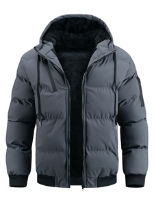 Veste matelassée pour homme, chaude, d'hiver, rembourrée, à capuche, décontractée, pour l'extérieur - Product Image 1