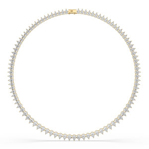 Luxeshine 25.25 CARAT Lab Grown Pear Brilliant Cut Diamond 14K Gold <b>Necklace</b> Women's Luxury IGI Certified - Product Image 1