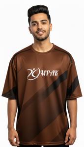 T-shirt décontracté pour homme, coupe régulière, en polyester/coton, sublimation, style streetwear premium, respirant et à séchage rapide - Product Image 2