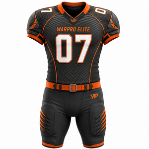 Maillot de football américain WARPRO ELITE pour homme, col en V, sublimé, manches courtes, ajusté, anti-transpiration, toutes saisons - Product Image 2