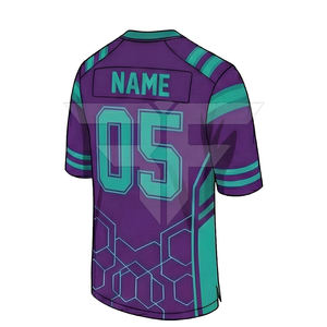 Nouveaux maillots de football américain pour hommes, 100% polyester, antibactériens, manches courtes, séchage rapide - Product Image 2