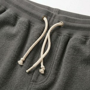 Pantalones Cortos Deportivos de Felpa para Hombre, Color Gris Carbón, Cintura Elástica con Cordón, Casuales, para Verano, Gimnasio, Entrenamiento - Product Image 6