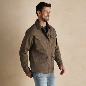 Best Selling Men's Winter <b>Canvas</b> <b>Jacket</b> Front Logo Brown Color Long Sleeve Windbreaker for Adult - Product Image 6