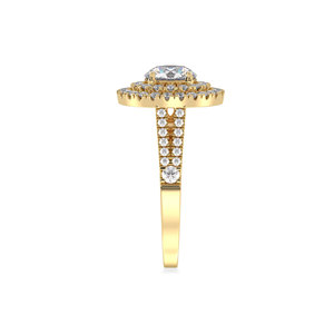 Anillo de compromiso solitario de oro amarillo de 14 quilates con diamante CVD cultivado en laboratorio, precio mayorista REYES, regalo para fiesta de bodas, joyería fina para mujer - Product Image 5