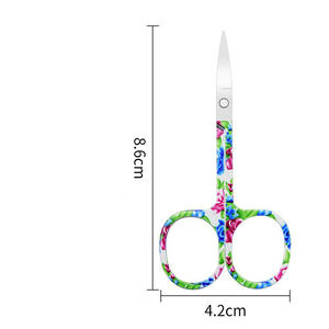 Tijeras para Cejas de Acero Inoxidable con Mango de Pintura Colorida, Tijeras de Peluquería OEM ANAAIF - Product Image 4