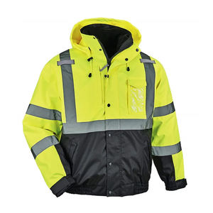 Veste et pantalon de travail en polyester coupe-vent et thermique pour l'hiver, protection contre le froid, commande en gros, vêtements de sécurité, prix bas, classe 2 - Product Image 5