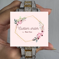 Montre personnalisée avec logo, sertie de moissanite, style hip-hop, bijoux étanches, montre de luxe pour homme
