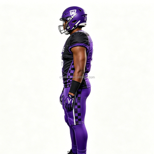 Maillot et pantalon d'équipe de football américain haut de gamme, uniforme personnalisé, vêtements de sport légers, fabrication OEM, marque privée, vente en gros - Product Image 3