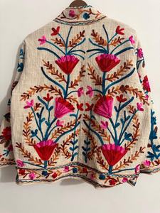 High Quality JacketVelvet Suzani Embroidered Quilted Knitted Breathable Eco-Friendly Bomber Regular Coat Bohemian Winter Jacket - Product Image 4