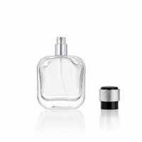 Flacon de parfum de luxe personnalisé de 50 ml, rechargeable, sérigraphié, logo bronzé, flacon de parfum vide portable