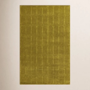 Alfombra de Lana Roja Contemporánea, Hecha a Mano, con Diseño Geométrico Moderno, Alfombra de Textura Suave para Sala de Estar o Dormitorio - Product Image 6