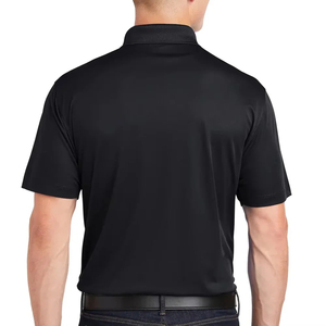 เสื้อโปโลแขนสั้นสีน้ำเงินกรมท่าสำหรับผู้ชาย ผ้าฝ้าย 100% ระบายอากาศได้ดี สไตล์ลำลอง สีพื้น ทอแบบเรียบ ทรงปกติ - Product Image 3