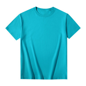 Camisetas de Manga Corta para Hombre y Mujer, 100% Algodón, Tejido de Punto, Color Sólido, Corte Regular, con Logotipo Personalizado OEM, Impresión por Serigrafía - Product Image 5