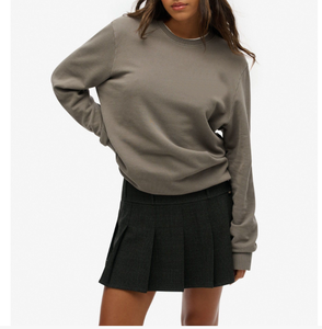 Sweat-shirt à capuche oversize pour femme, col montant, ourlet côtelé, vêtements d'hiver OEM - Product Image 6