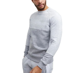 Sudadera de Hombre con Bloques de Color, Cuello Redondo, Corte Regular, Tejido de Algodón, Informal, para Otoño, Transpirable, con Estampado Frontal - Product Image 4