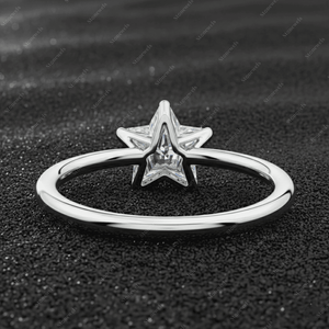 แหวนเพชรรูปดาว • ดีไซน์แฟนซีคัท • เครื่องประดับทองคำหรือเงินที่ผลิตในห้องปฏิบัติการสำหรับของขวัญวาเลนไทน์แบบปรับแต่งได้ - Product Image 6