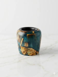 Bakhoor <b>Burner</b> Handmade Sandalwood and Epoxy Resin Design Tibetan Coriander Plug <b>for</b> Spring Ramadan Gift Daily Incense Use - Product Image 2
