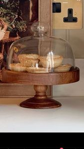 Soporte para pasteles, soporte para pasteles estilo rústico, soporte para pasteles de madera de acacia de primera calidad, soporte para pasteles de madera maciza, madera natural - Product Image 3